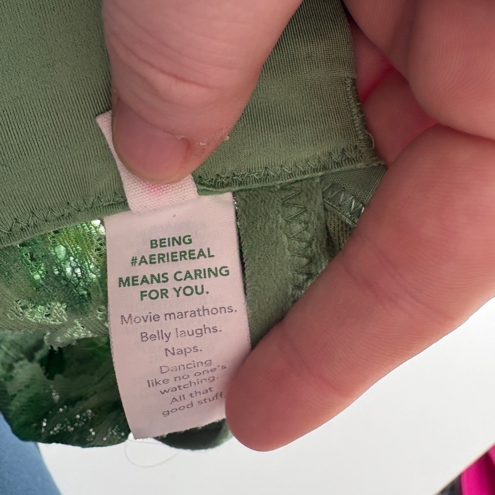 Aerie Front Clasps Green Lace Bralette Size XL Bra St Patrick’s Day ☘️ - Picture 8 of 9